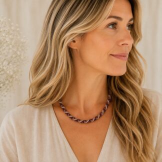 Bead Crochet Gilded Marbled Lavender
