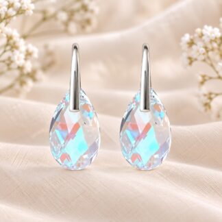 Swarovski Oorbellen Druppel Crystal Blue AB 28mm