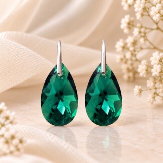 Swarovski Oorbellen Druppel Elements Emerald 28mm