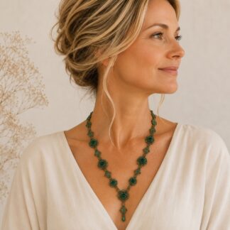 Handgemaakte Ketting Romance Swarovski Palace Green