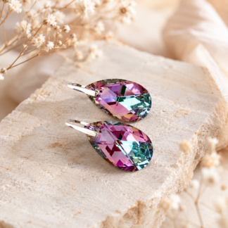 Swarovski Oorbellen Druppel Vitrail Light 28mm