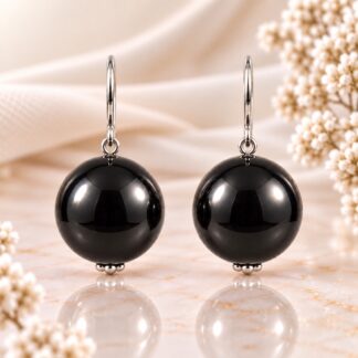 Oorbellen Parel Swarovski Elements Magic Black