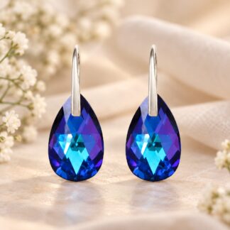 Swarovski Oorbellen Druppel Heliotrope 28mm