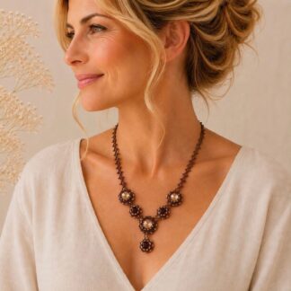Collier Cabochon Golden Shadow