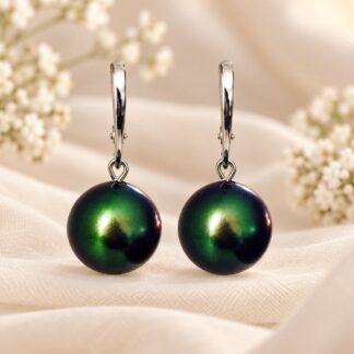 Handgemaakte Oorbellen Swarovski Parels Scarabaeus 14mm