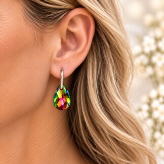 Swarovski Oorbellen Druppel Vitrail Medium 16mm