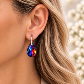 Swarovski Oorbellen Druppel Volcano 16mm