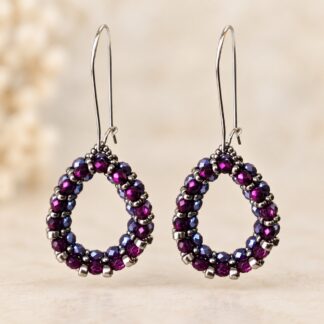 Handgemaakte Oorbellen Amethyst/Lila