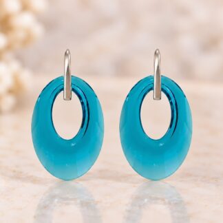 Swarovski Oorbellen Indicolite 30mm