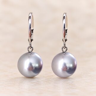 Handgemaakte Oorbellen Swarovski Parels Lavender 14mm