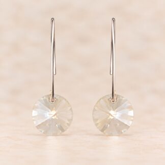 Handgemaakte Oorbellen Swarovski Silver Shade