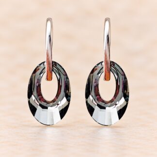 Swarovski Oorbellen Silver Night 20mm