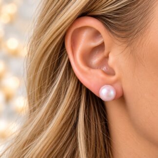Handgemaakte Swarovski Oorstekers Iridescent Dreamy Rose 10mm