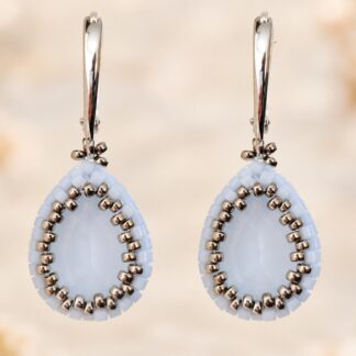 Handgemaakte Oorbellen Swarovski Powder Blue