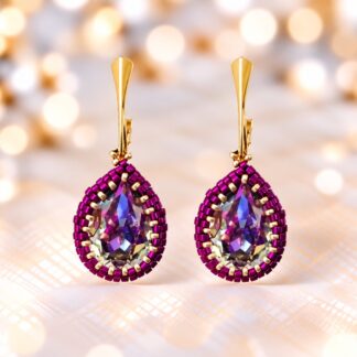 Handgemaakte Oorbellen Swarovski Vitrail Light