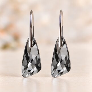 Swarovski Oorbellen Wings Silver Night 27mm