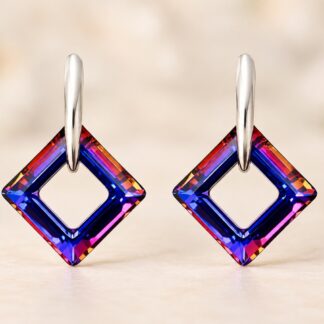 Oorbellen Swarovski Carré Volcano 20mm