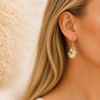 Oorbellen Swarovski Barok Golden Shadow