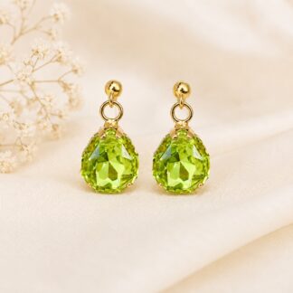 Handgemaakte Oorstekers Citrus Green