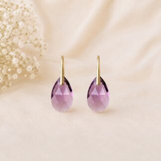 Swarovski Oorbellen Druppel Iris 22mm goud