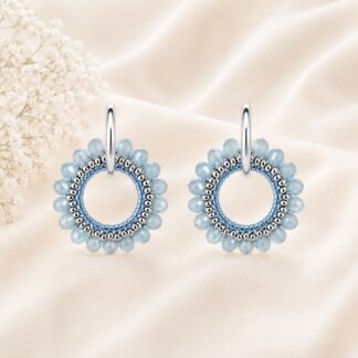 Handgemaakte "Hoops" 27mm - Denim