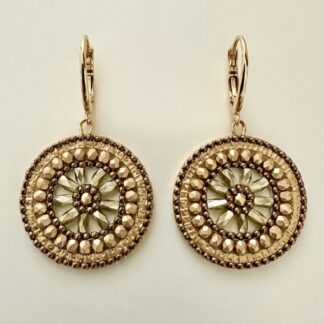 Handgemaakte Oorbellen Mat Metallic Gold