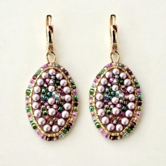 Handgemaakte Oorbellen Ovaal (klein) Powder Rose