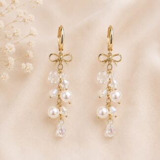 Handgemaakte Oorbellen Swarovski Elements Crystal/Pearl
