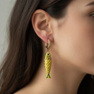 Oorbellen Vis - Yellow