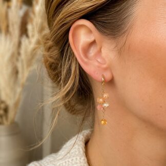 Oorbellen passend bij beige ketting