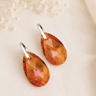 Swarovski Oorbellen Druppel Astral Pink 28mm