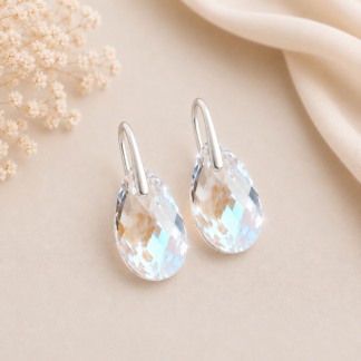 Swarovski Oorbellen Druppel Crystal Blue AB 28mm