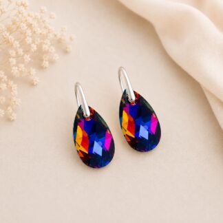 Swarovski Oorbellen Druppel Volcano 28mm