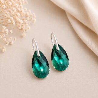 Swarovski Oorbellen Druppel Elements Emerald 28mm