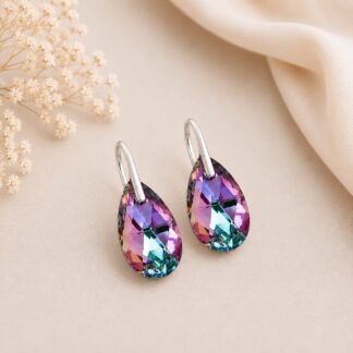 Swarovski Oorbellen Druppel Vitrail Light 28mm